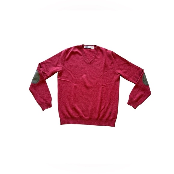 Dondup Sweaters - Dondup Sweater Cashmere Merino Wool lamb elbow leather patch Size L man